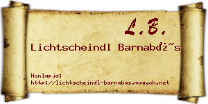 Lichtscheindl Barnabás névjegykártya